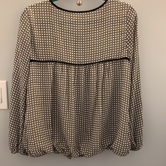 Sophie Max Ivory/Black Blouse Sz M - Picture 2 of 7